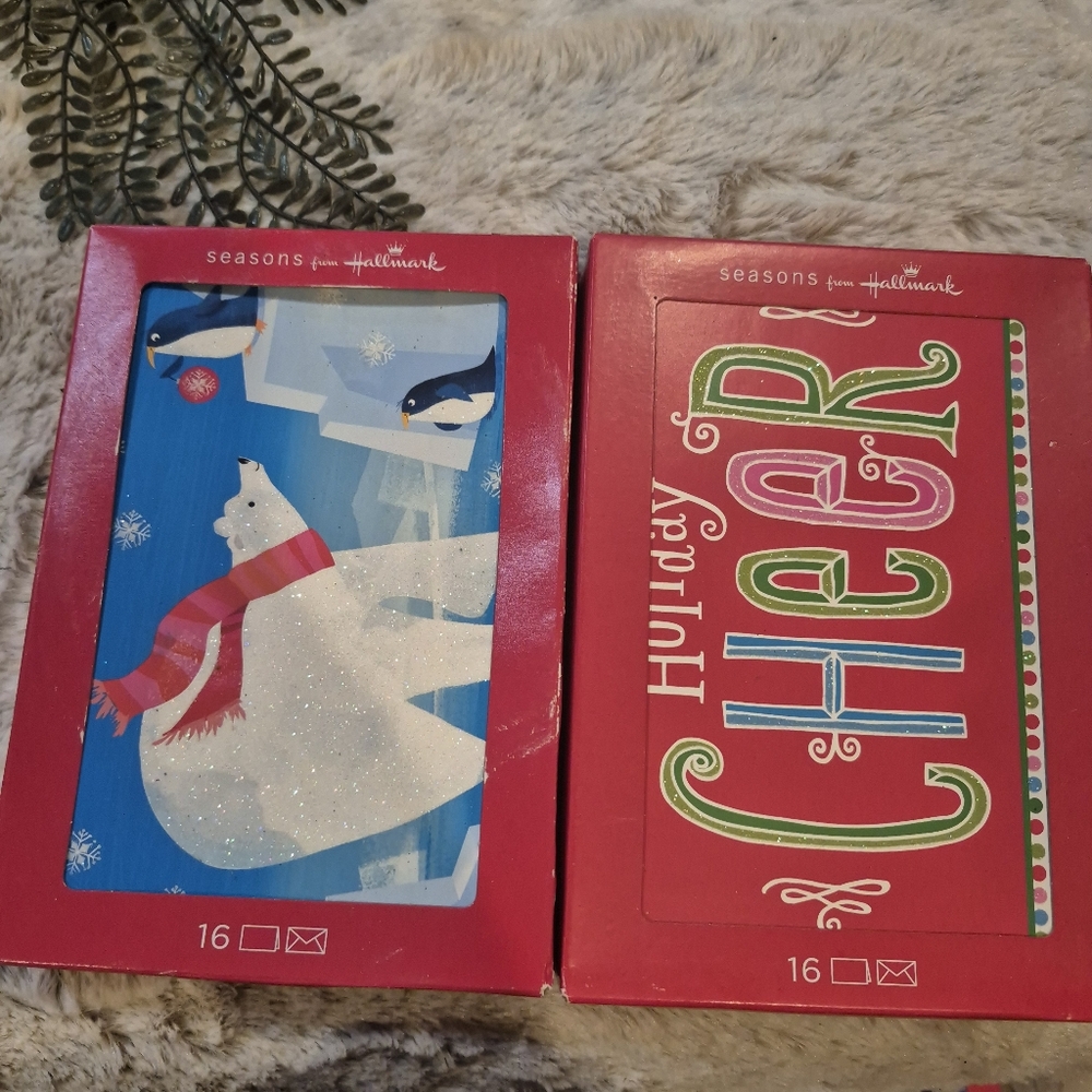 Hallmark Red Holiday Card Box Bundle 32 Cards